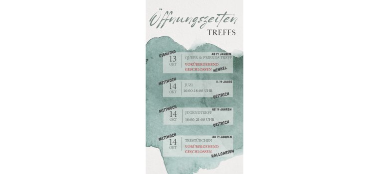 Treff Öffnungszeiten - 2